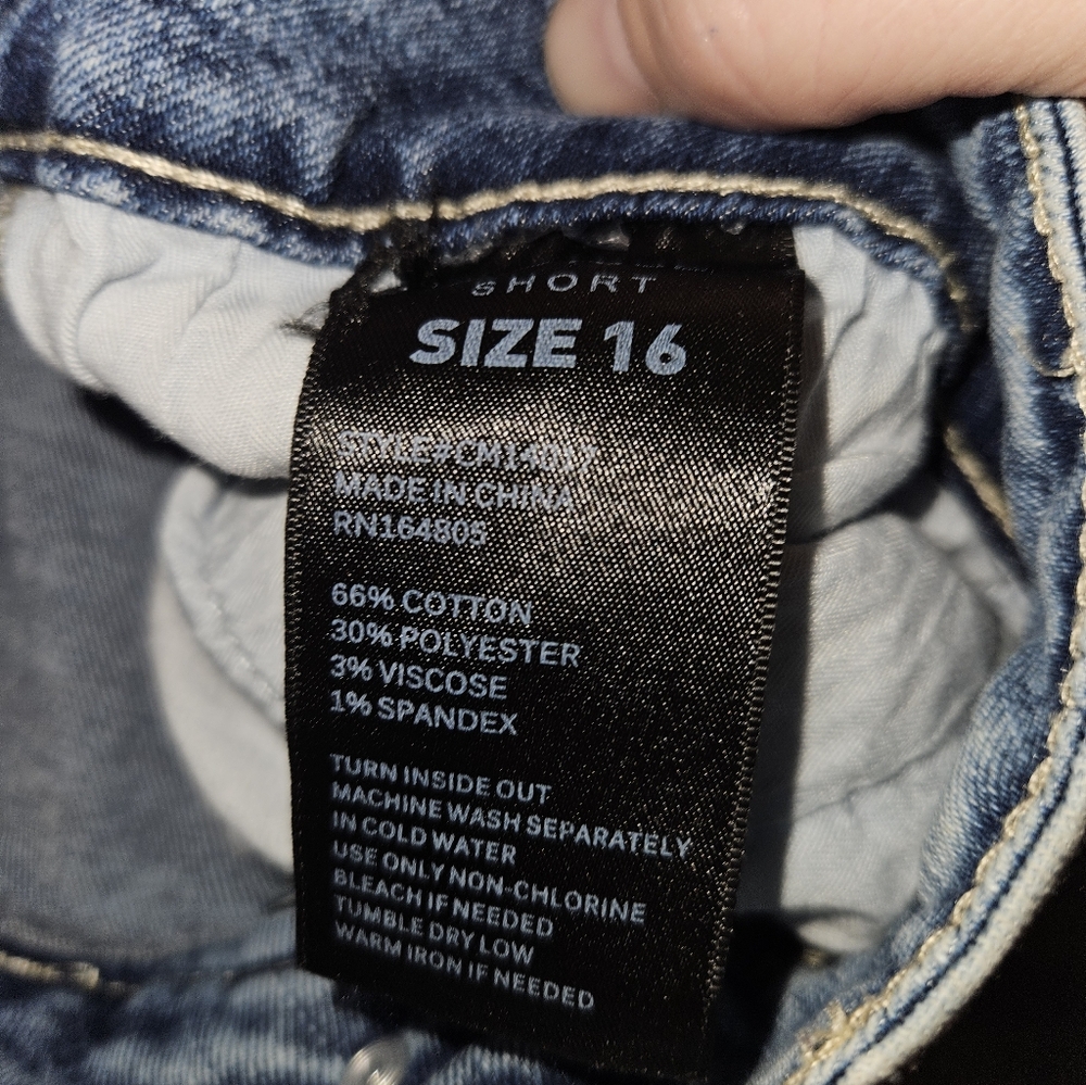Copper Flash Womans Mid Rise Jean Shorts Size 16 - Picture 12 of 15